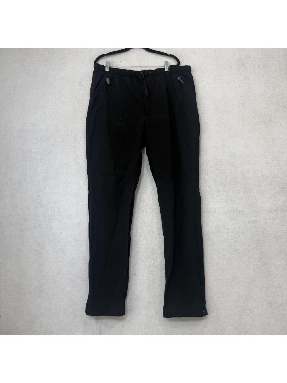 Ibex ClimaWool Pants Mens XL Black Softshell Lined Hiking Ski Zip Pockets